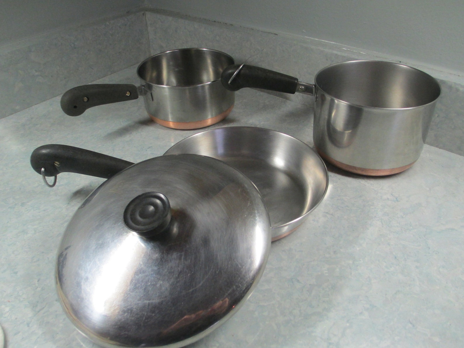 Vintage Paul Revere Copper Clad Bottom Stainless Cookware Etsy