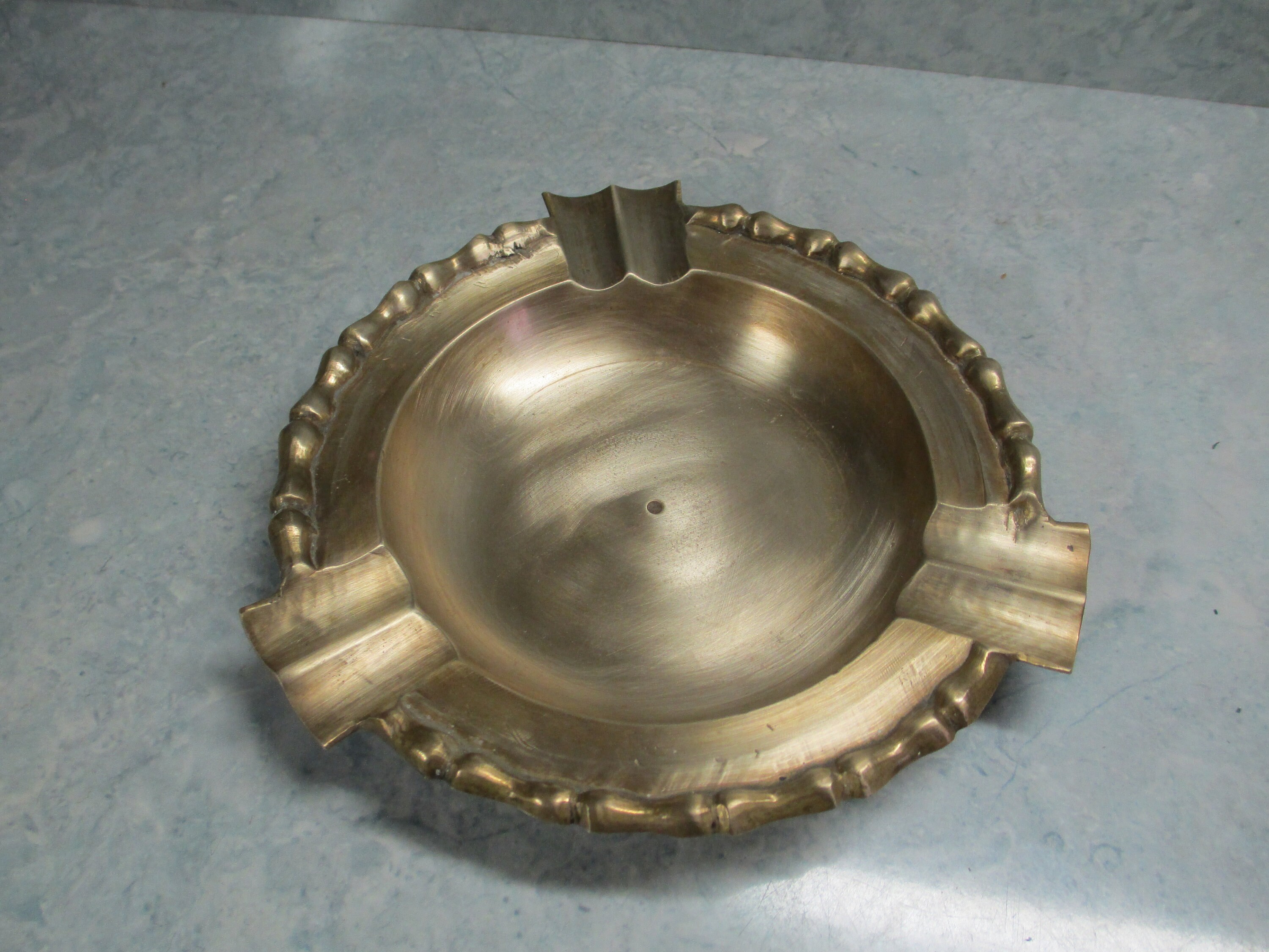 Brass Ashtray Mid Century Ashtray Solid Brass Made in India Etsy UK