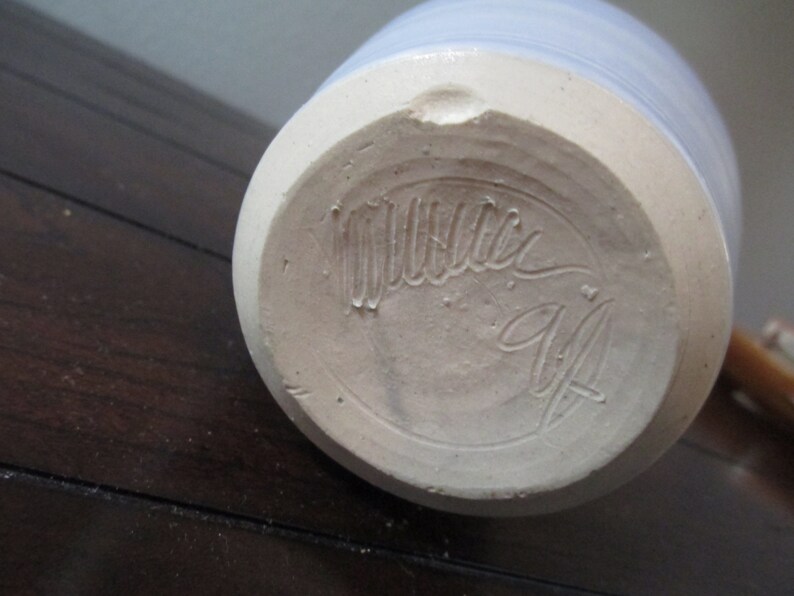 Vintage Lotion/soap Pottery Dispenser Pastel Blue and Cream Etsy