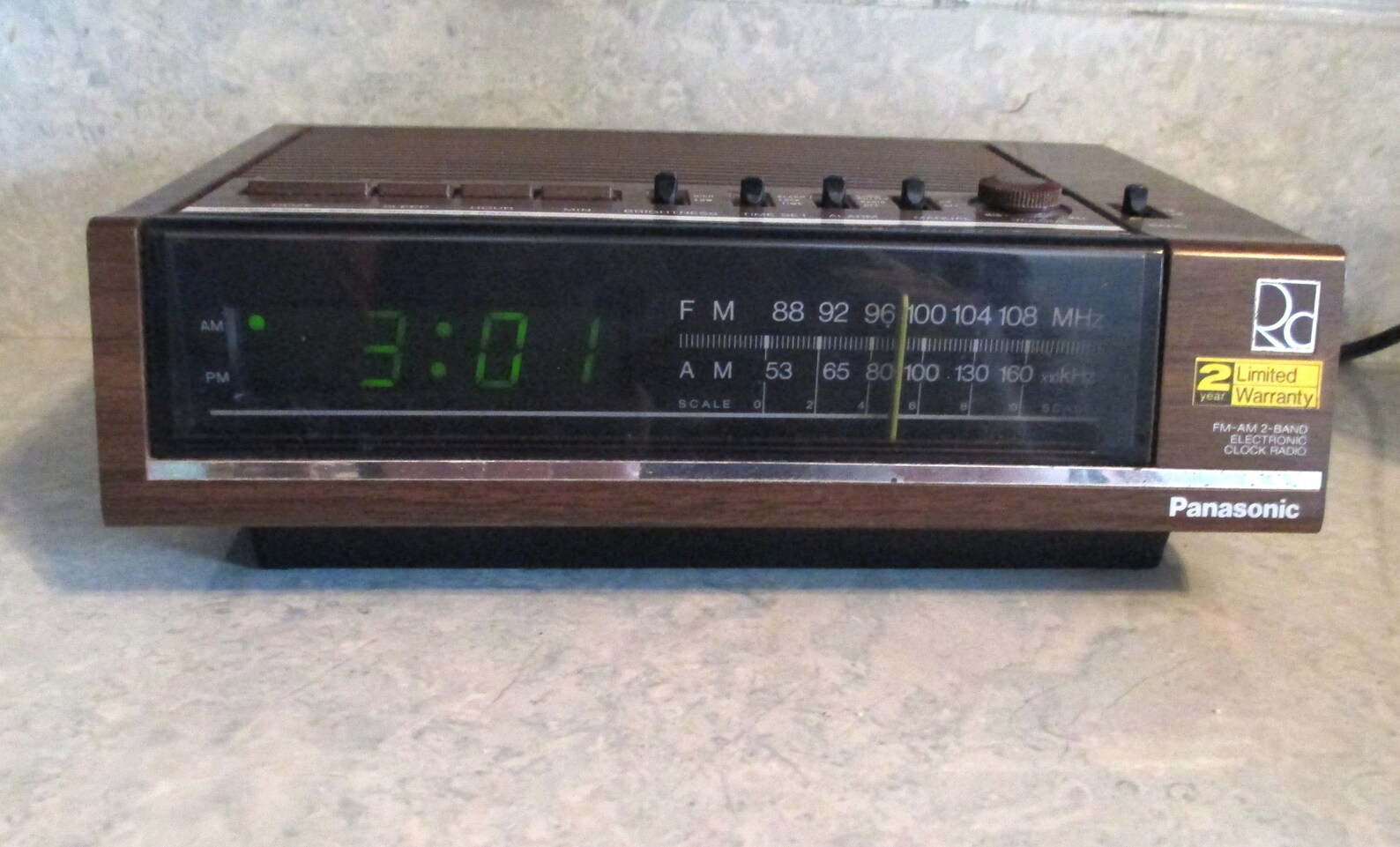 Panasonic FM AM Clock Radio With Alarm 1980's Simulated Etsy