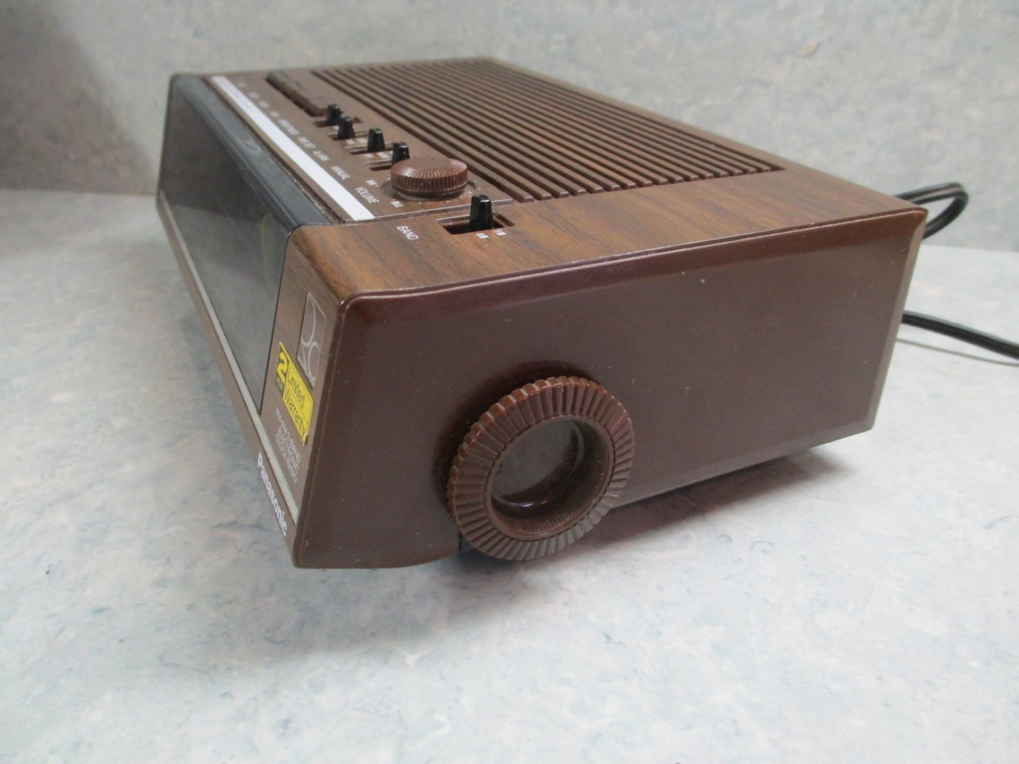 Panasonic FM AM Clock Radio with Alarm 1980's Simulated Etsy