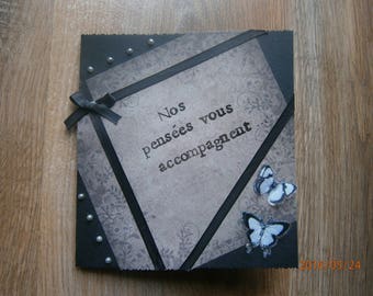 Theme condolences card "our thoughts are with you..."