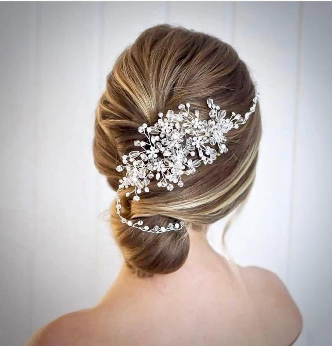 Wedding Headpiece Bridal Hair Pieces Crystal Bridal Hair Piece Etsy