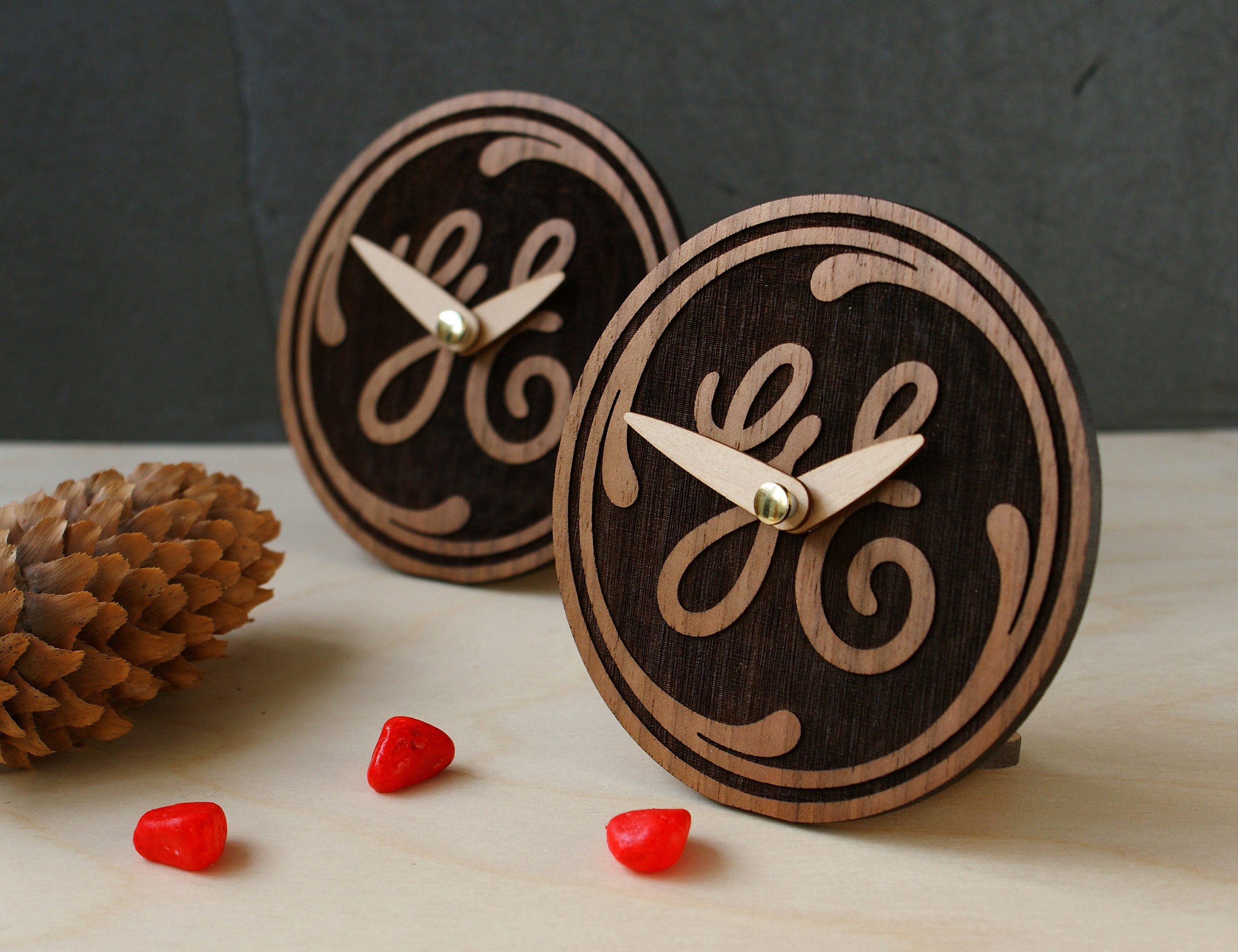 Wooden Desk Clock