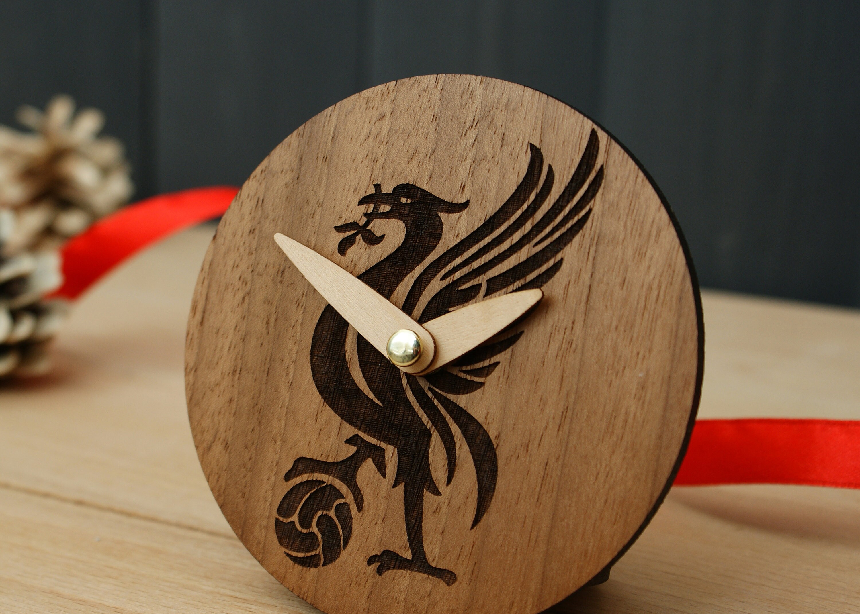 Liverpool fc fan gift wooden desk clock Liverpool football Etsy