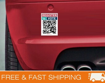 American Flag QR Register to Vote Vinyl Decal Bumper Sticker Wall Laptop Window Sticker 5