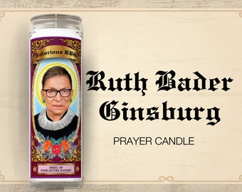 RBG Candle | Warren | Mueller | Abrams | Obama | Pelosi | Notorious RBG | AOC |  Biden | Elijah Feminist | Bernie | Saint Candle