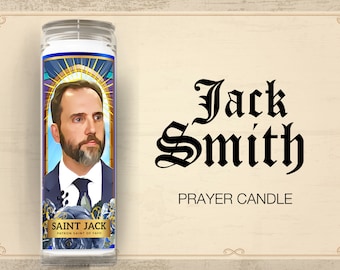 Jack Smith Prayer Candle 8" Unscented | Lock Him Up | Indictment | Find Out | Trump Prison | Special Counsel | Fuck Around Find Out | FAFO