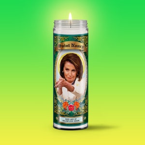 Progressive Prayer Candles Warren Mueller Abrams Obama Pelosi Notorious RBG AOC Biden Elijah Feminist Bernie Sanders Nancy Pelosi