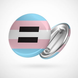 Trans Equality 2.25 Pinback Pin Button Badge LGBTQ immagine 1