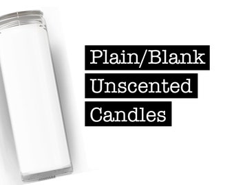 Blank Prayer Candles 8" Plain White Unscented | Plain | Bulk Candles | Devotional | Saint Candles | DIY