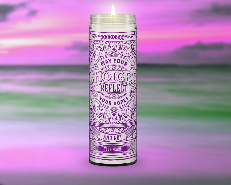 A Wise Woman Once Said... Vintage-look Prayer Inspirational Funny Candle Unscented 8 White Vintage Prayer Candle Funny Gift May Your Choices