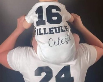 personalized godfather godmother goddaughter godson t-shirt, godfather gift godmother gift, baptism set,