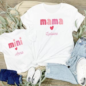 Mom mini t-shirt, mom & mini, mom and baby, matching family t-shirt, personalized t-shirt