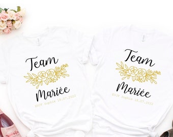 T-Shirt Team De La Mariée - Idée Cadeau EVJF, Enterrement De Vie De Jeune Fille