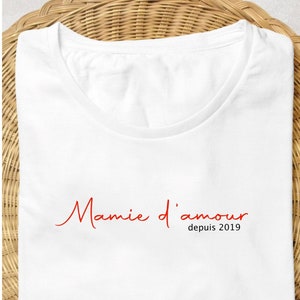 granny love t-shirt since, personalized granny gift, grandmothers day, granny and grandchildren t-shirt