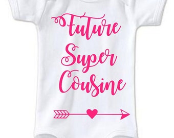 bodysuit announcement pregnancy future super cousin, pregnancy announcement, future cousin