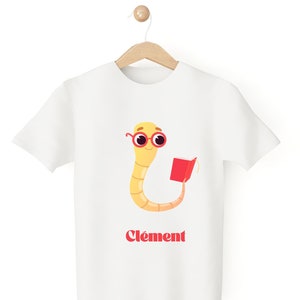 Tee shirt personnalisé livre, tee shirt personnalisé enfant , tenue personnalisée rentrée scolaire, j'aime lire