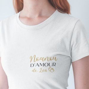 personalized love nanny t-shirt, nanny gift, end of year gift, thank you nanny, auntie gift