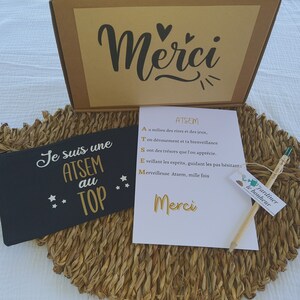 Caja de agradecimiento ATSEM, regalo de fin de año, caja Atsem, regalo Atsem