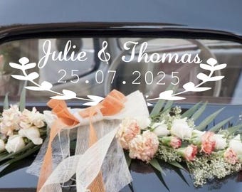 Personalized Wedding Car Sticker, Car Decoration, Wedding Decoration