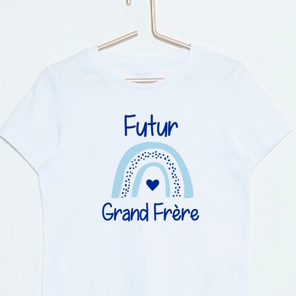 Pregnancy announcement future super big brother t-shirt, future big brother, older brother, rainbow