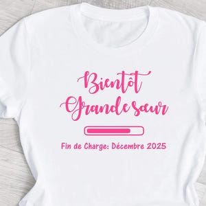 tee shirt annonce grossesse bientôt grande soeur, future grande soeur