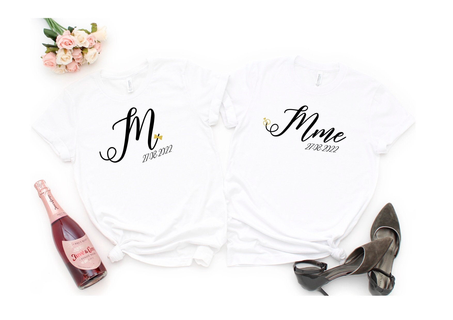 Discover Idée Cadeau Couple , Cadeaux EVJF , Cadeau Mariage T-Shirts Familiaux Assortis