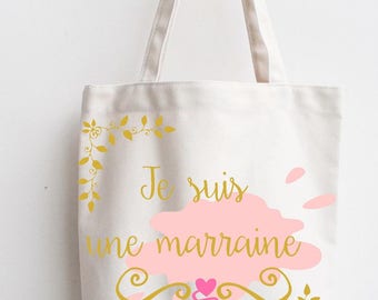 Cotton bag godmother gift baptism