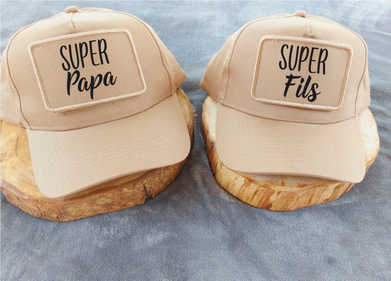 Casquette papa enfant assortie, cadeau papa, fête des pères, papa mini Super Fils