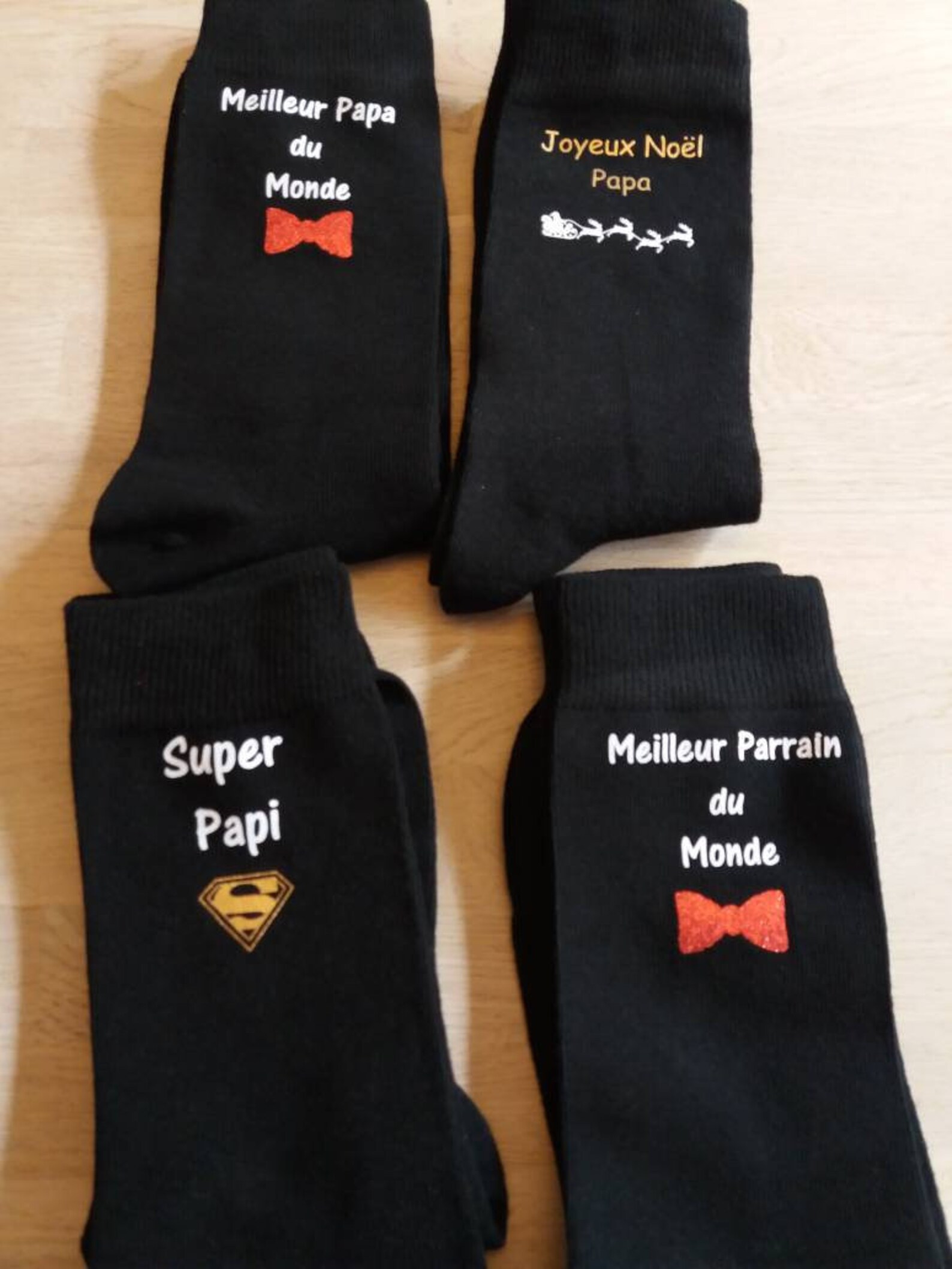 Chaussettes Personnalisées Papa Numéro Un - Chaussettes Drôles Pour Femme, Cadeau Fun Et Unique Avec Photo Personnalisable