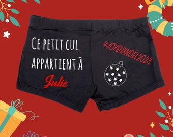 boxer personnalisé cadeau noël, ,caleçon noël, cadeau noël homme