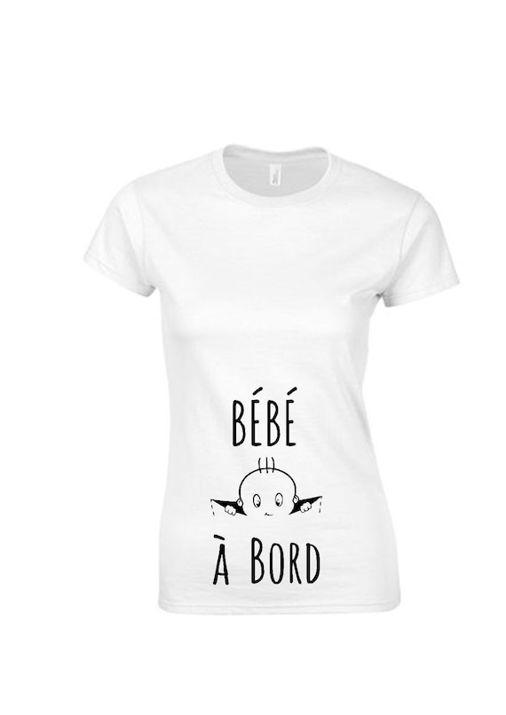 Baby T Shirt On Board Pregnancy Announcement Pregnancy Etsy