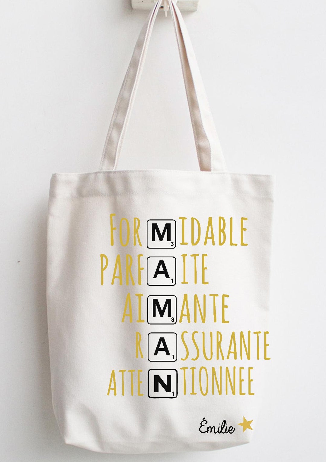 Sac maman , sac personnalisé maman, cadeau maman, cadeau maman , fête des mères Etsy France