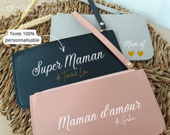 Titular de la tarjeta de mamá personalizada, billetera personalizada, bolso de mamá, regalo del Día de la Madre, regalo para ella