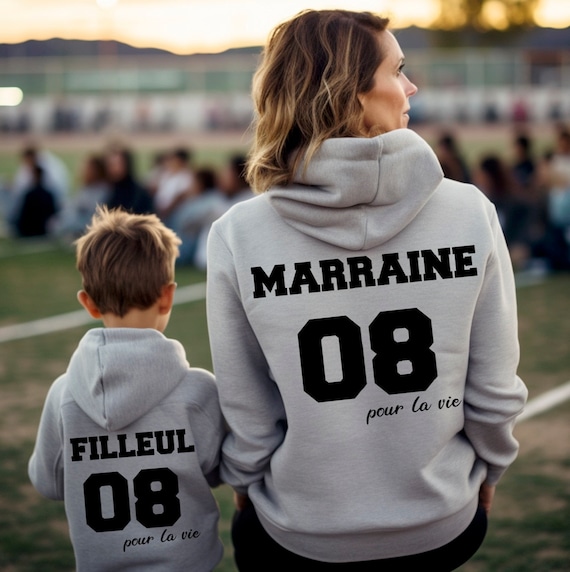 Sudadera de padrino personalizada Sudaderas personalizadas a juego Padrino Madrina Ahijado regalo de bautismo Etsy Mexico