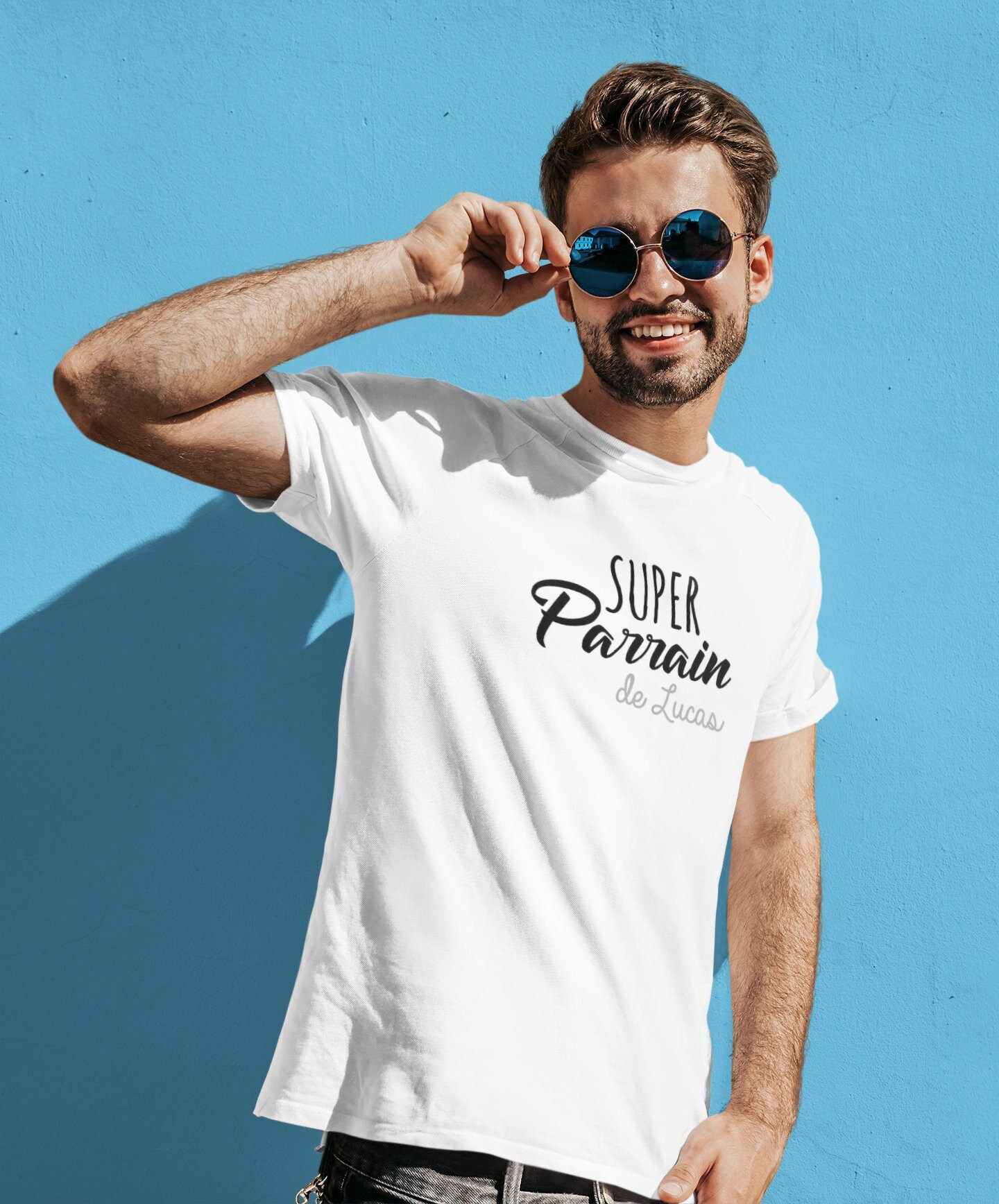 Tee shirt super parrain hot sale