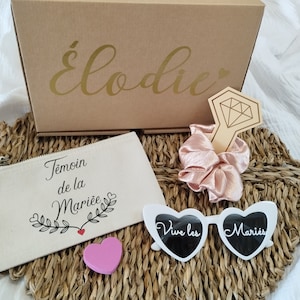 Witness box, witness request gift box, perfect witness box, personalized bridal gift box