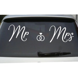 Mr and Mrs Wedding car sticker, car decoration, wedding decoration
