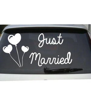 Just Married Wedding Car Sticker Customizable, car decoration, wedding decoration