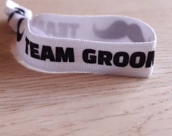 EVG Team Groom bracelet, EVJG elastic, groom's team, EVG accessories