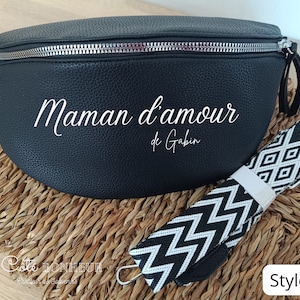 Sac banane personnalisé, sac banane maman, sac banane bandoulière , fête des mères, sac banane femme