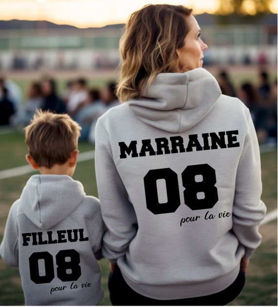 Sudadera de padrino personalizada Sudaderas personalizadas a juego Padrino Madrina Ahijado regalo de bautismo Etsy Espana