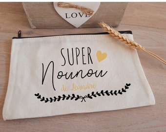 Trousse super nounou personnalisée, cadeau nounou, cadeau fin d'année, cadeau atsem, cadeau crèche