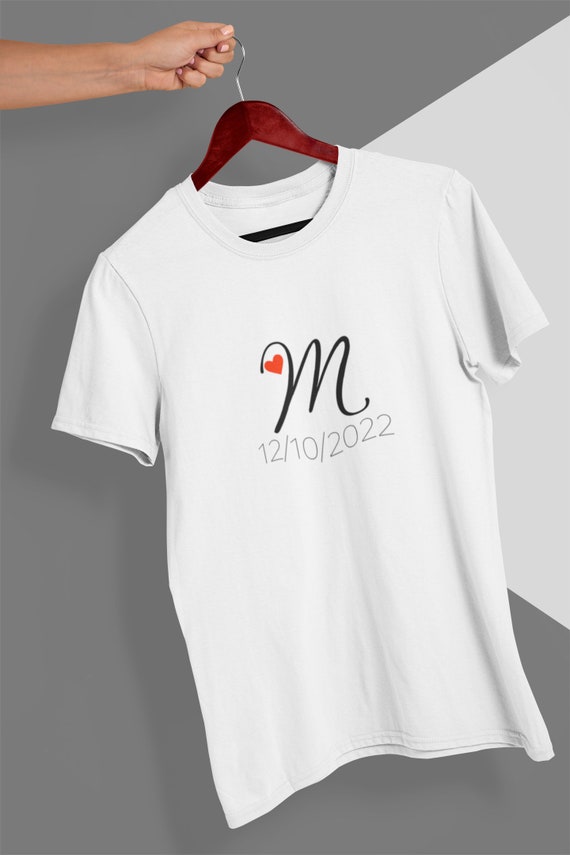 Couple T shirt Mrs. Mr. and Wedding Date EVJF Gift Day After