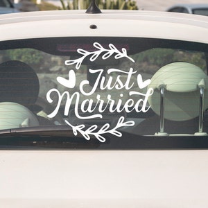 Just Married Wedding Car Sticker, Car Decoration, Wedding Decoration