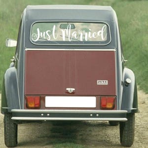 Just Married Wedding Car Sticker Customizable, car decoration, wedding decoration