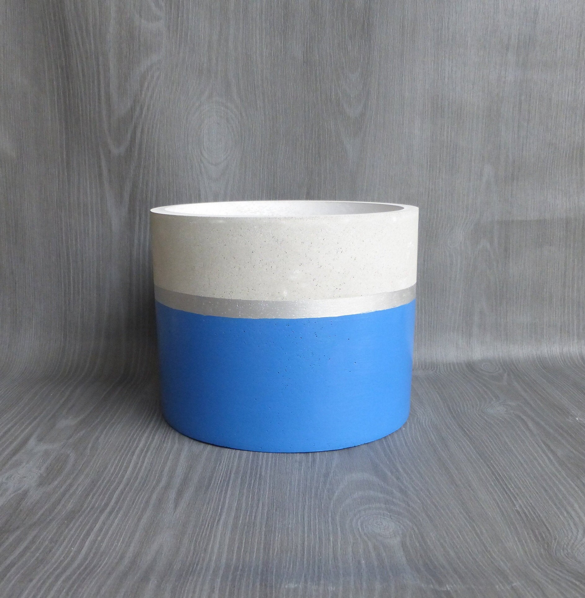 Topf-Topf-Indoor-Pflanze Topf aus handbemaltem Zement | Etsy