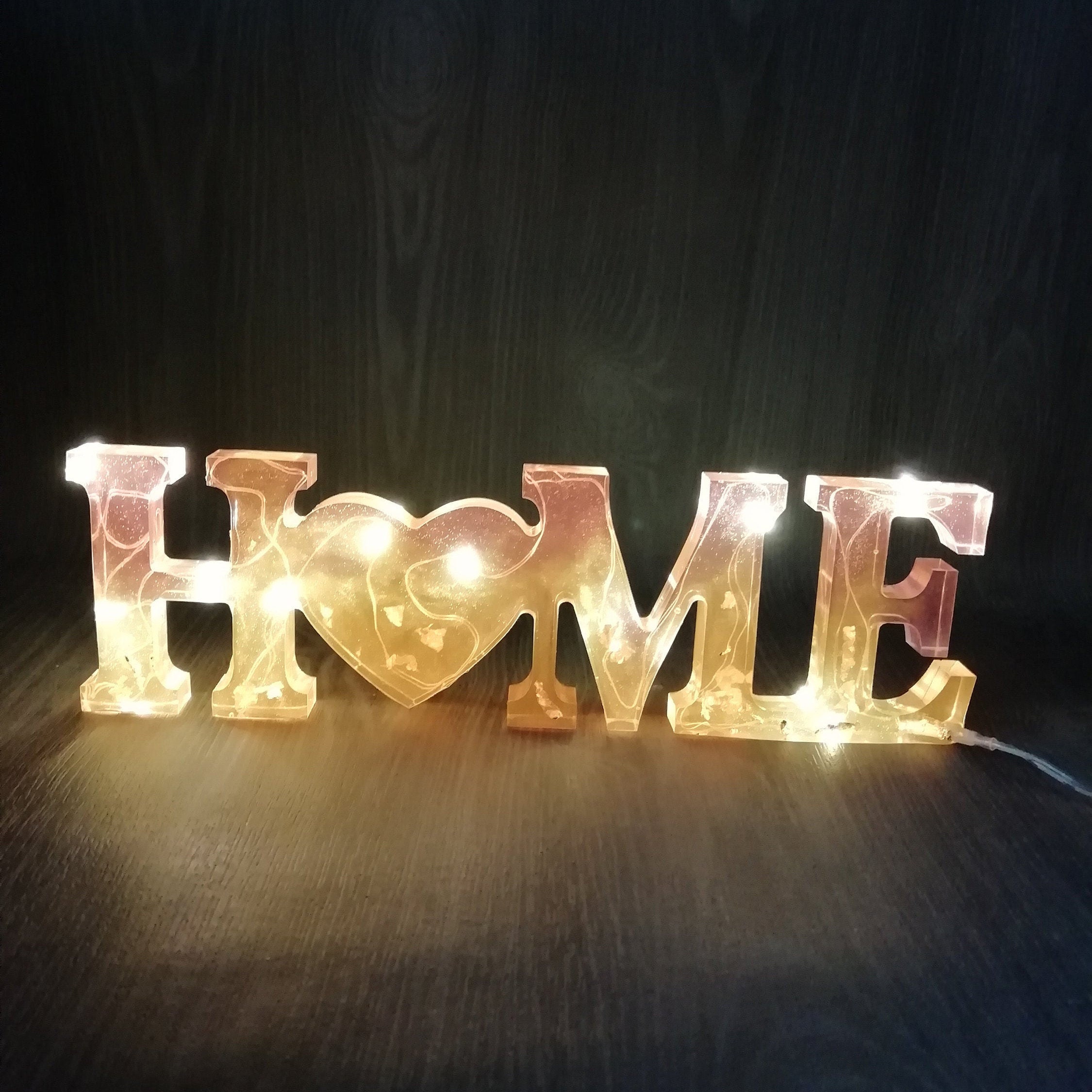 Lettres Lumineuses. Veilleuse Led Home