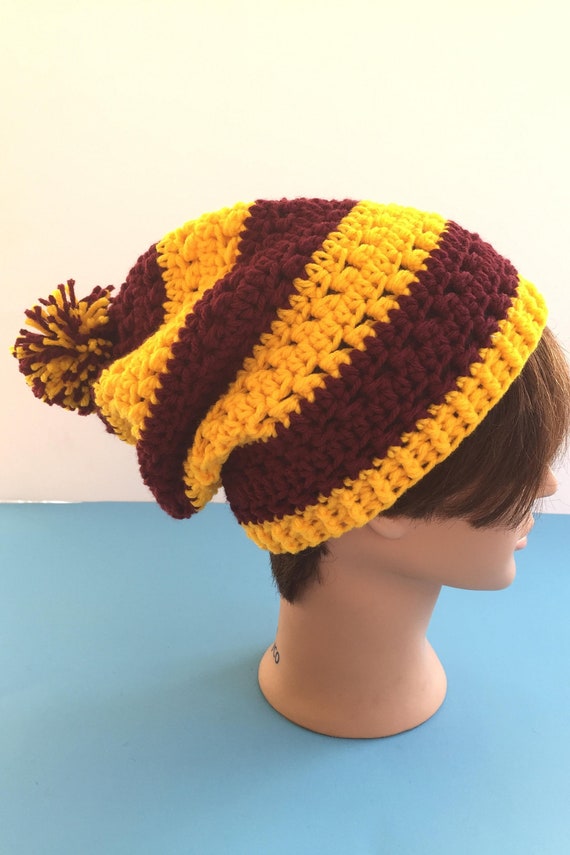 house pride slouchy hat inspired by harry potter gryffindor | Etsy
